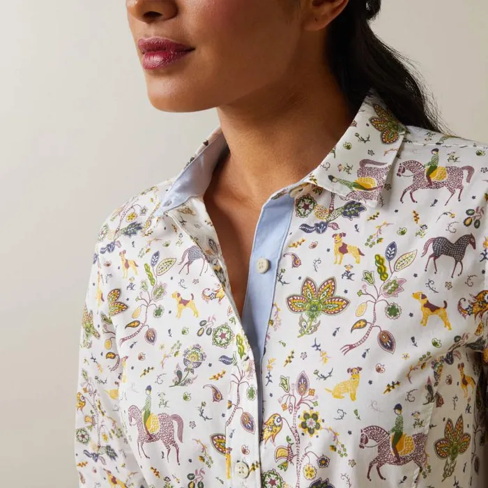 Women TShirts and Tops Ariat Tomales Shirt Folkore Print