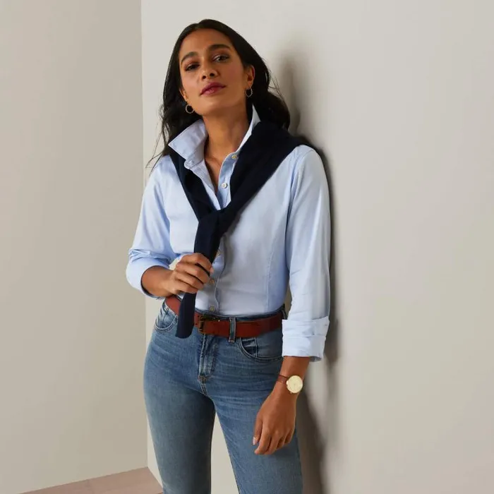 Women TShirts and Tops Ariat Tomales Shirt Powder Blue