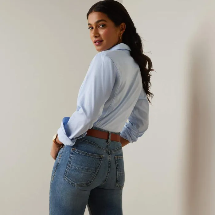 Women TShirts and Tops Ariat Tomales Shirt Powder Blue Women TShirts and Tops Ariat Tomales Shirt Powder Blue