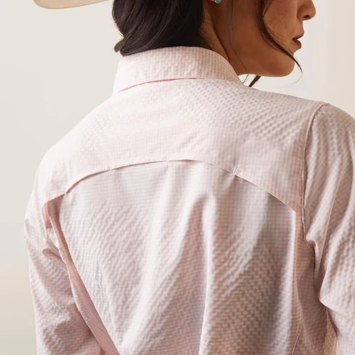 Women TShirts and Tops Ariat VentTEK Stretch Shirt Coral Blushwhite Check Women TShirts and Tops Ariat VentTEK Stretch Shirt Coral Blushwhite Check