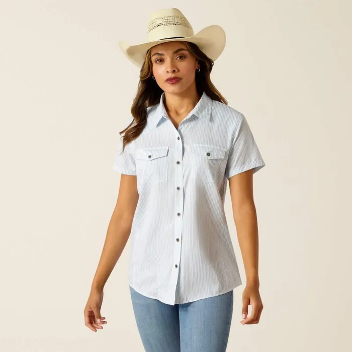 Women TShirts and Tops Ariat Western VentTEK Shirt Distressed Stripe