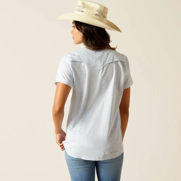 Women TShirts and Tops Ariat Western VentTEK Shirt Distressed Stripe Women TShirts and Tops Ariat Western VentTEK Shirt Distressed Stripe