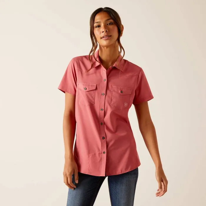 Women TShirts and Tops Ariat Western VentTEK Shirt Slate Rose