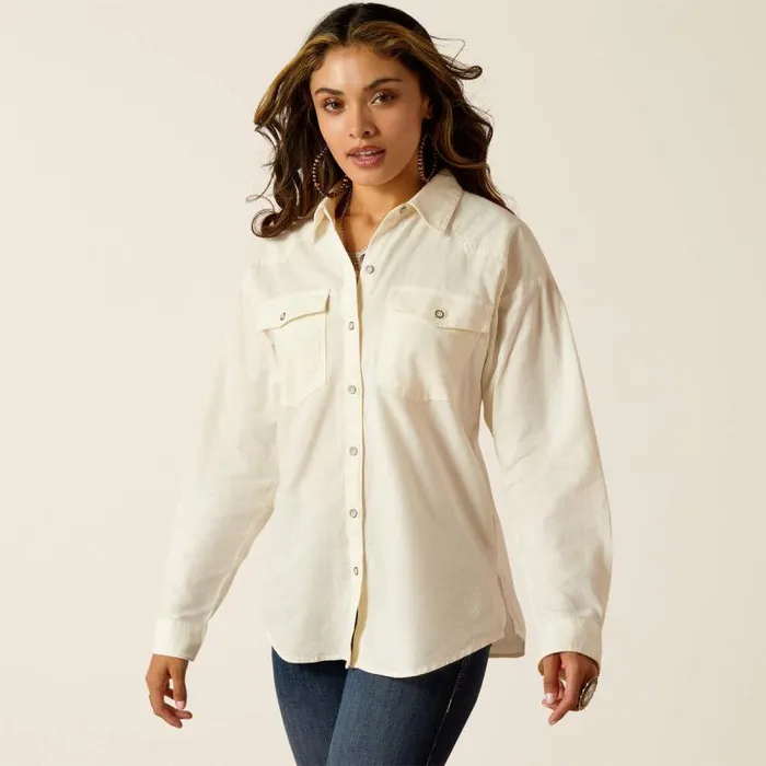 Women TShirts and Tops Ariat Wilkes Blouse Shirt Cloud Dancer