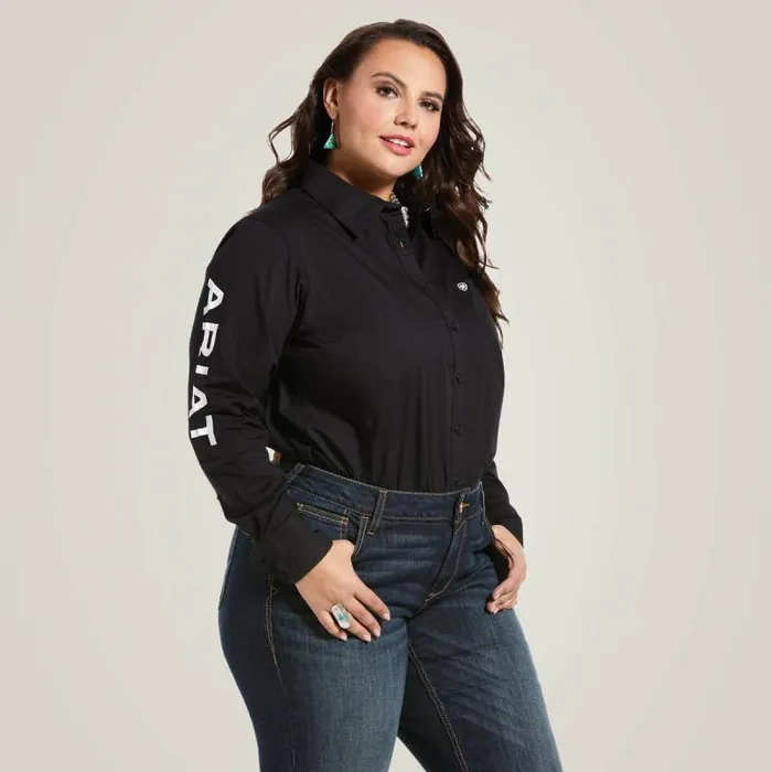 Women TShirts and Tops Ariat Wrinkle Resist Team Kirby Stretch Shirt Black Women TShirts and Tops Ariat Wrinkle Resist Team Kirby Stretch Shirt Black
