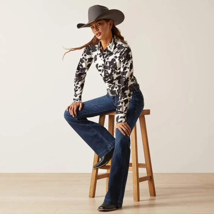 Women TShirts and Tops Ariat Wrinkle Resist Team Kirby Stretch Shirt Cow Women TShirts and Tops Ariat Wrinkle Resist Team Kirby Stretch Shirt Cow