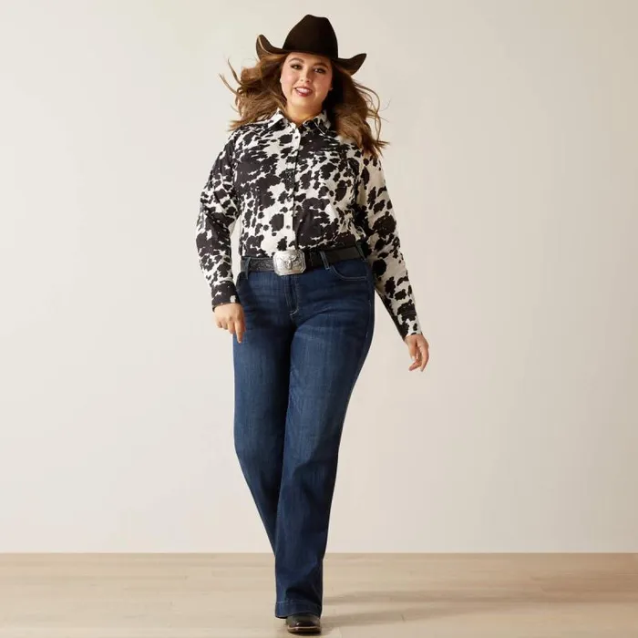 Women TShirts and Tops Ariat Wrinkle Resist Team Kirby Stretch Shirt Cow Women TShirts and Tops Ariat Wrinkle Resist Team Kirby Stretch Shirt Cow