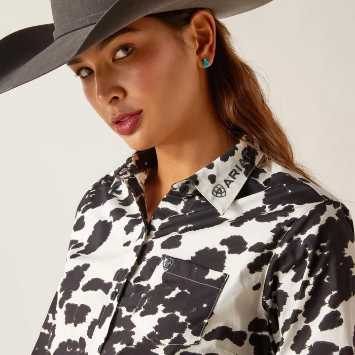 Women TShirts and Tops Ariat Wrinkle Resist Team Kirby Stretch Shirt Cow Women TShirts and Tops Ariat Wrinkle Resist Team Kirby Stretch Shirt Cow