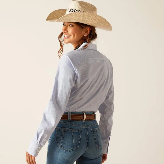 Women TShirts and Tops Ariat Wrinkle Resist Team Kirby Stretch Shirt Ultramarine Stripe Women TShirts and Tops Ariat Wrinkle Resist Team Kirby Stretch Shirt Ultramarine Stripe