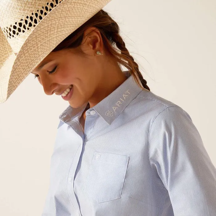 Women TShirts and Tops Ariat Wrinkle Resist Team Kirby Stretch Shirt Ultramarine Stripe Women TShirts and Tops Ariat Wrinkle Resist Team Kirby Stretch Shirt Ultramarine Stripe
