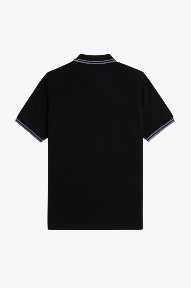 Women TShirts and Tops Fred Perry G3600 Blackmetallic Ultra Violetmetallic Ultra Violet
