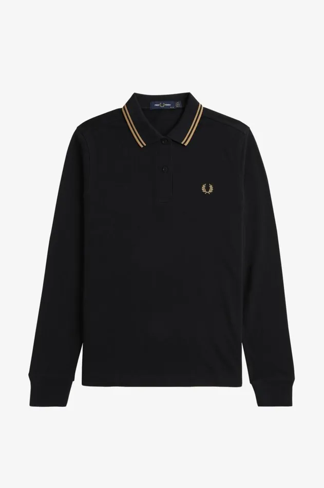 Women TShirts and Tops Fred Perry G3636 Blackwarm Stonewarm Stone
