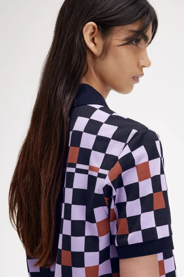 Women TShirts and Tops Fred Perry Printed Fred Perry Shirt Ultra Violet