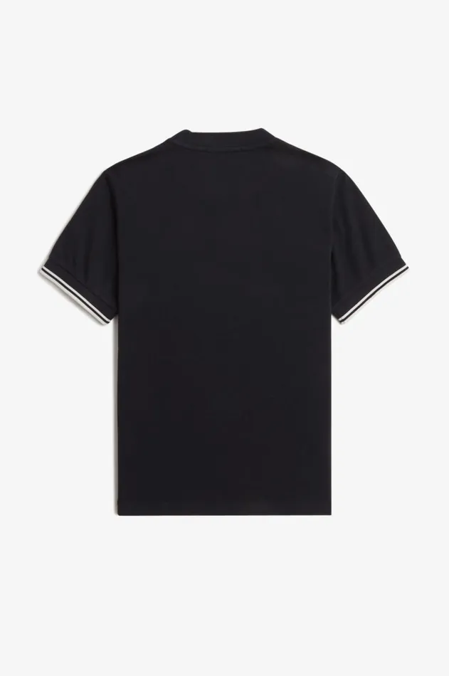 Women TShirts and Tops Fred Perry Twin Tipped Piqu TShirt Black