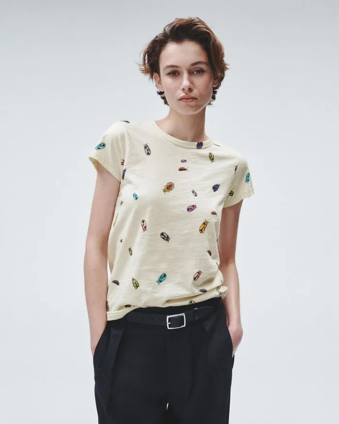 Women TShirts Rag 038 Bone Beetle Tee Beige