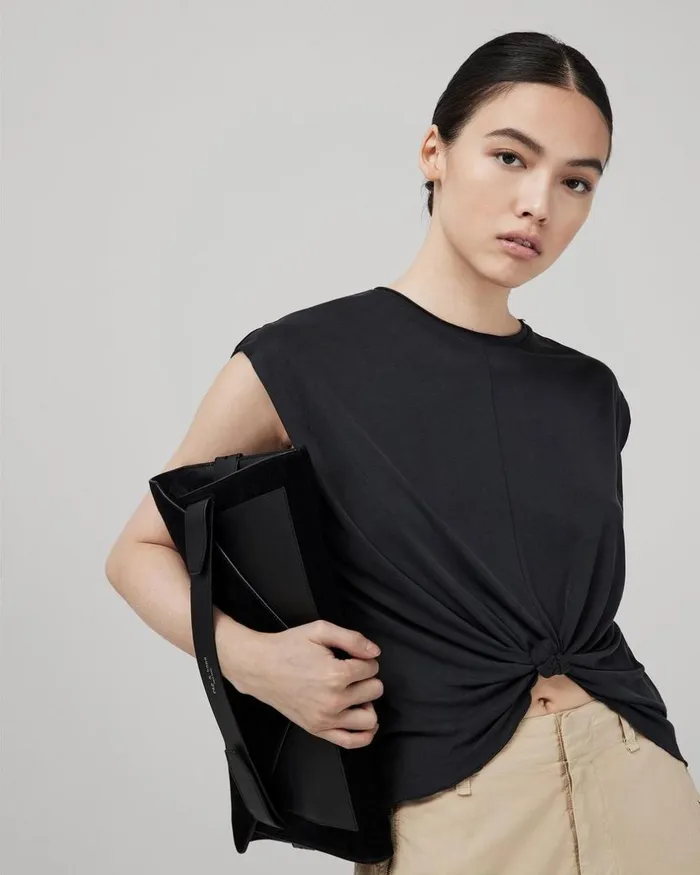 Women TShirts Rag 038 Bone Jenna Tee Black