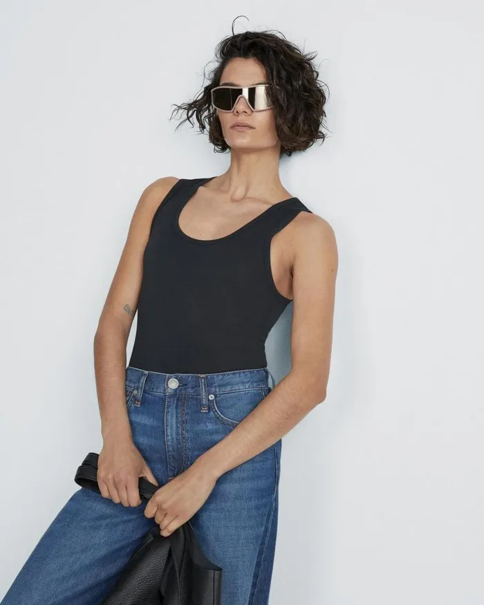 Women TShirts Rag 038 Bone Luca Tank Black