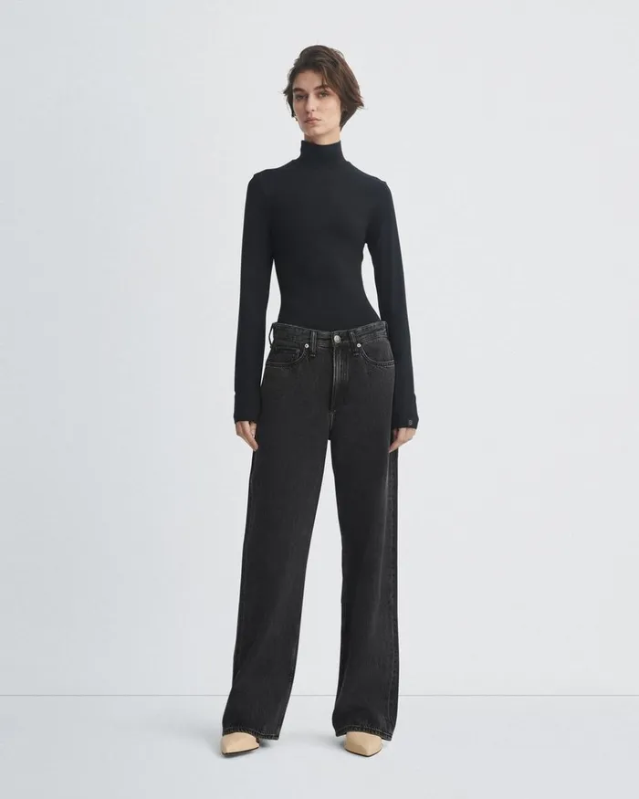 Women TShirts Rag 038 Bone Luca Turtleneck Black