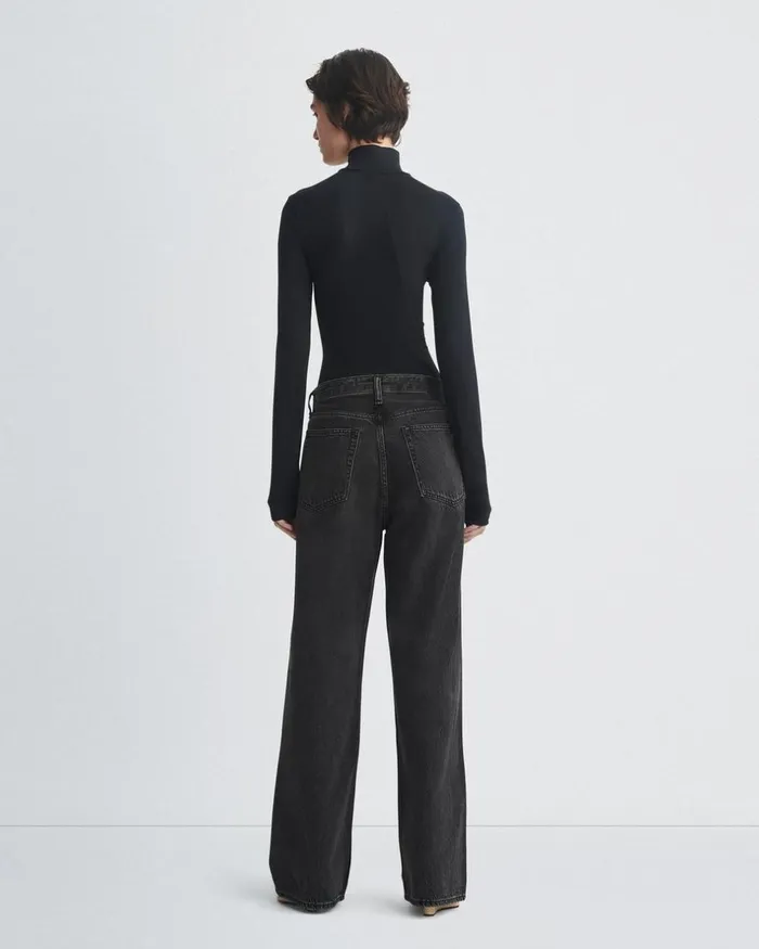 Women TShirts Rag 038 Bone Luca Turtleneck Black