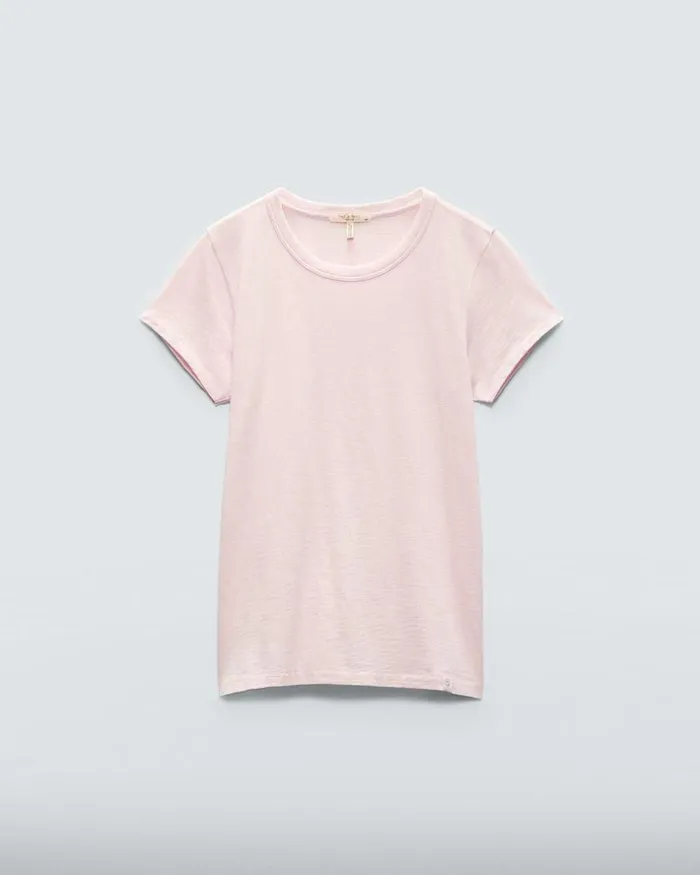 Women TShirts Rag 038 Bone The Slub Tee Blush