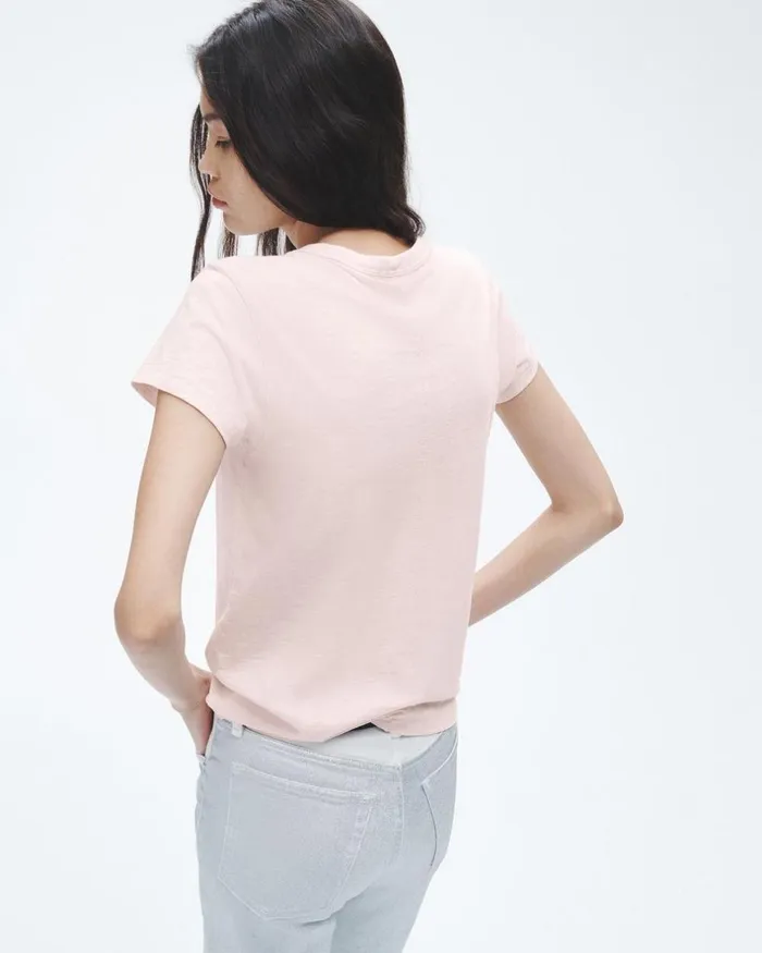Women TShirts Rag 038 Bone The Slub Tee Blush