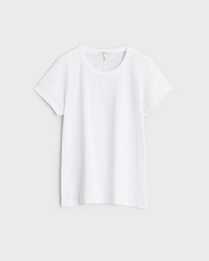 Women TShirts Rag 038 Bone The Slub Tee Bright White