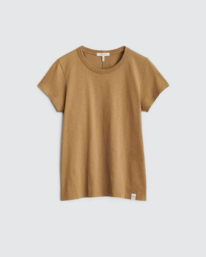 Women TShirts Rag 038 Bone The Slub Tee Khaki