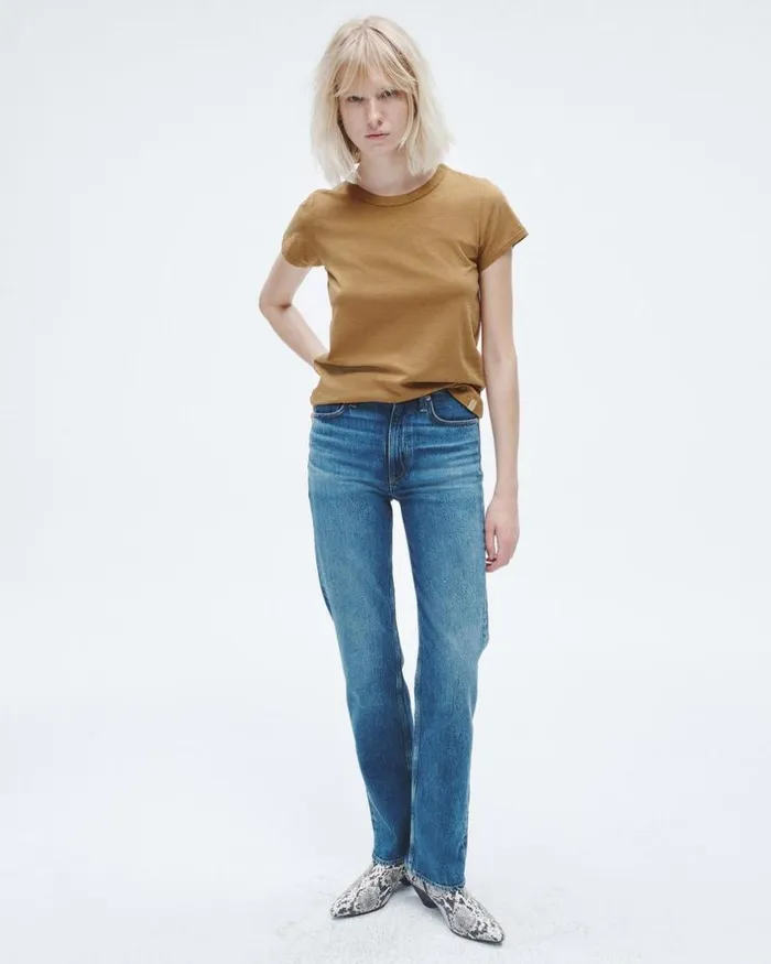 Women TShirts Rag 038 Bone The Slub Tee Khaki