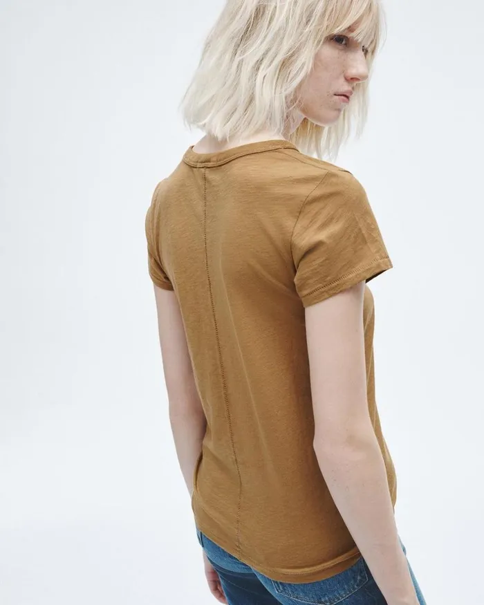 Women TShirts Rag 038 Bone The Slub Tee Khaki
