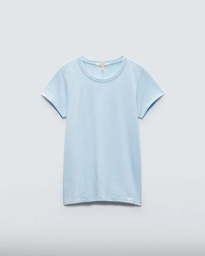 Women TShirts Rag 038 Bone The Slub Tee Raindrop