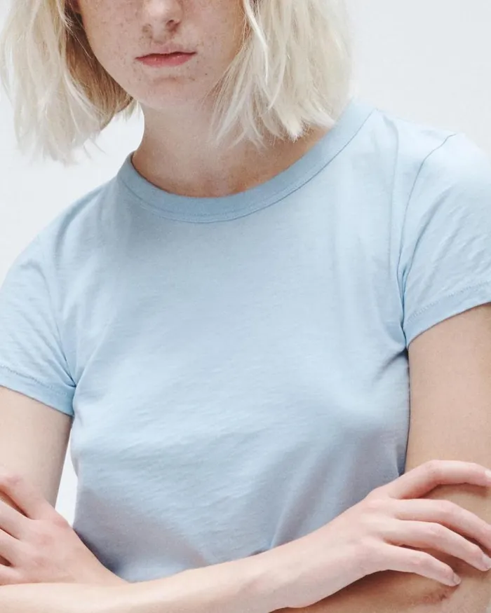 Women TShirts Rag 038 Bone The Slub Tee Raindrop