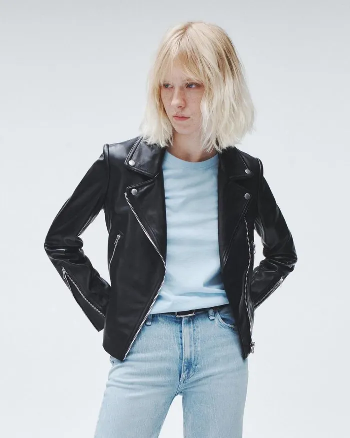Women TShirts Rag 038 Bone The Slub Tee Raindrop