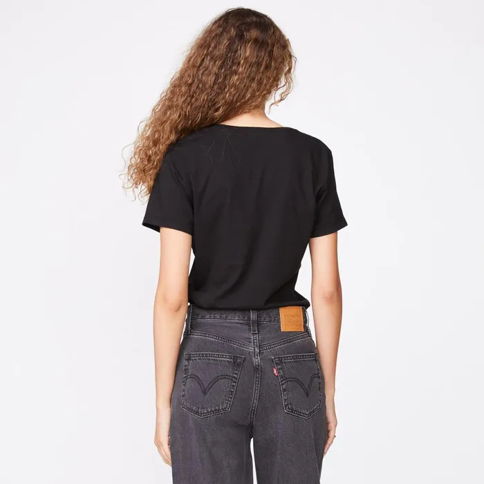 Women Tees MONROW 90039s V Neck Black
