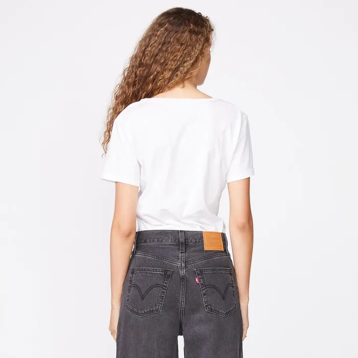 Women Tees MONROW 90039s V Neck White