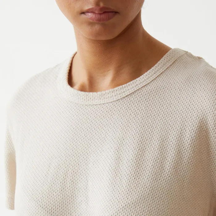 Women Tees MONROW Mesh Athletic Tee Bone