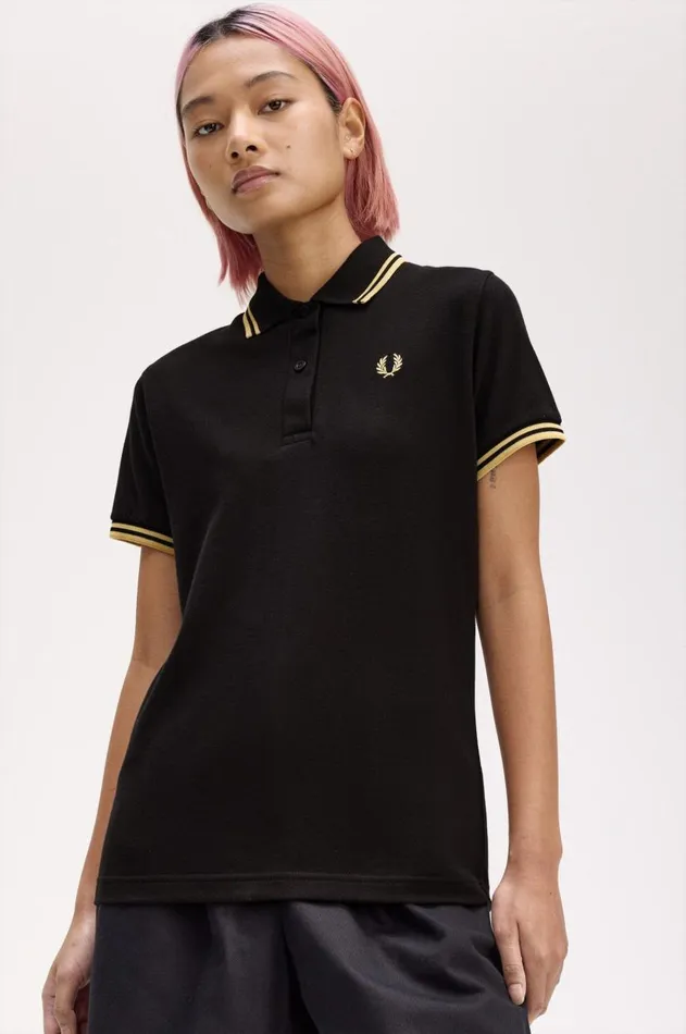 Women The Fred Perry Shirt Fred Perry G12 Blackchampagnechampagne