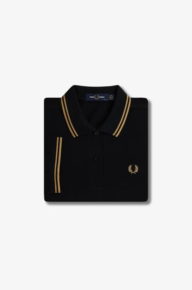 Women The Fred Perry Shirt Fred Perry G3600 Blackwarm Stonewarm Stone