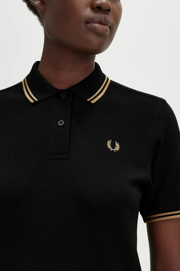 Women The Fred Perry Shirt Fred Perry G3600 Blackwarm Stonewarm Stone
