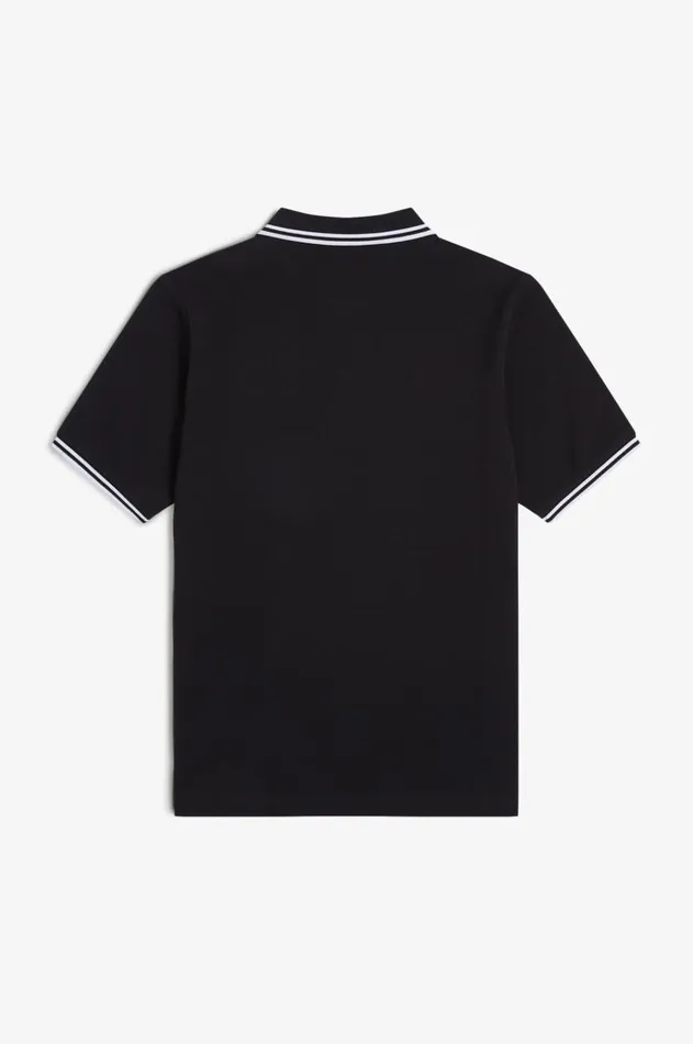 Women The Fred Perry Shirt Fred Perry G3600 Blackwhitewhite
