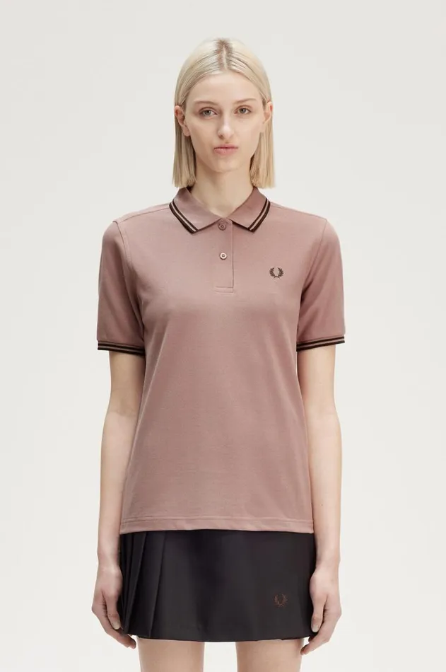 Women The Fred Perry Shirt Fred Perry G3600 Dark Pinknight Greennight Green