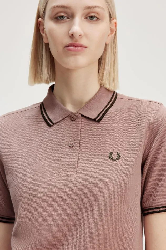 Women The Fred Perry Shirt Fred Perry G3600 Dark Pinknight Greennight Green