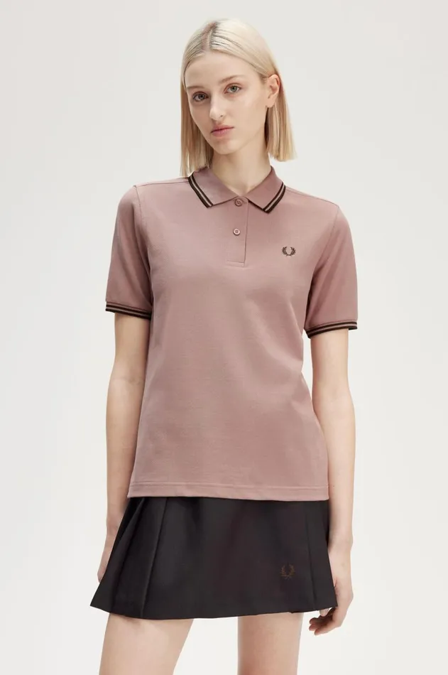 Women The Fred Perry Shirt Fred Perry G3600 Dark Pinknight Greennight Green