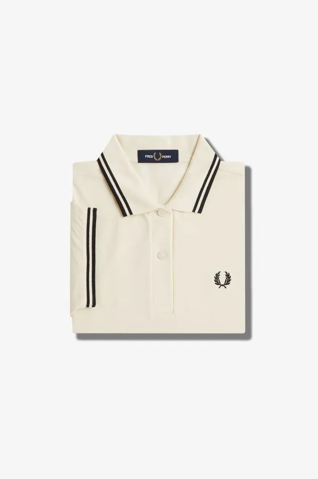Women The Fred Perry Shirt Fred Perry G3600 Ecrumetallic Blackmetallic Black