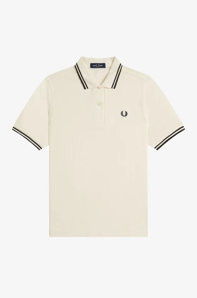 Women The Fred Perry Shirt Fred Perry G3600 Ecrumetallic Blackmetallic Black