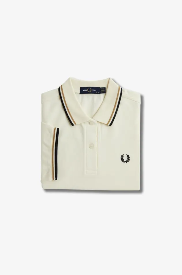 Women The Fred Perry Shirt Fred Perry G3600 Ecruwarm Stoneblack