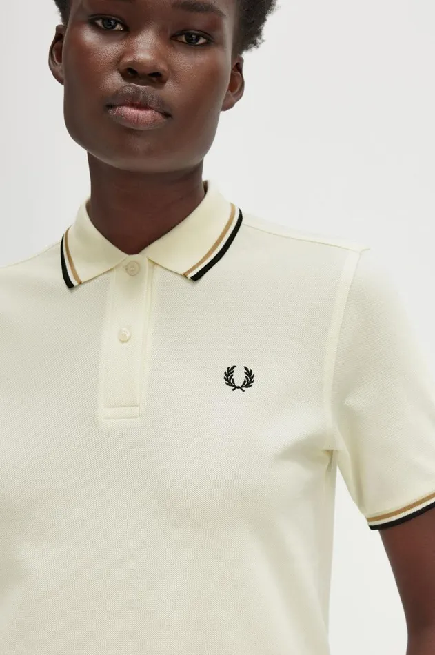 Women The Fred Perry Shirt Fred Perry G3600 Ecruwarm Stoneblack