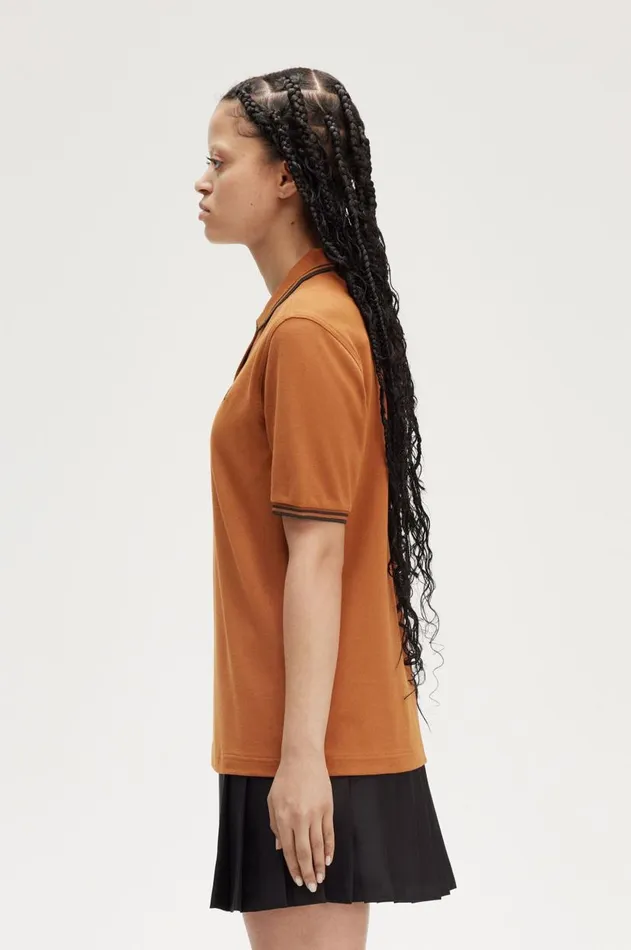 Women The Fred Perry Shirt Fred Perry G3600 Marmaladeblackblack