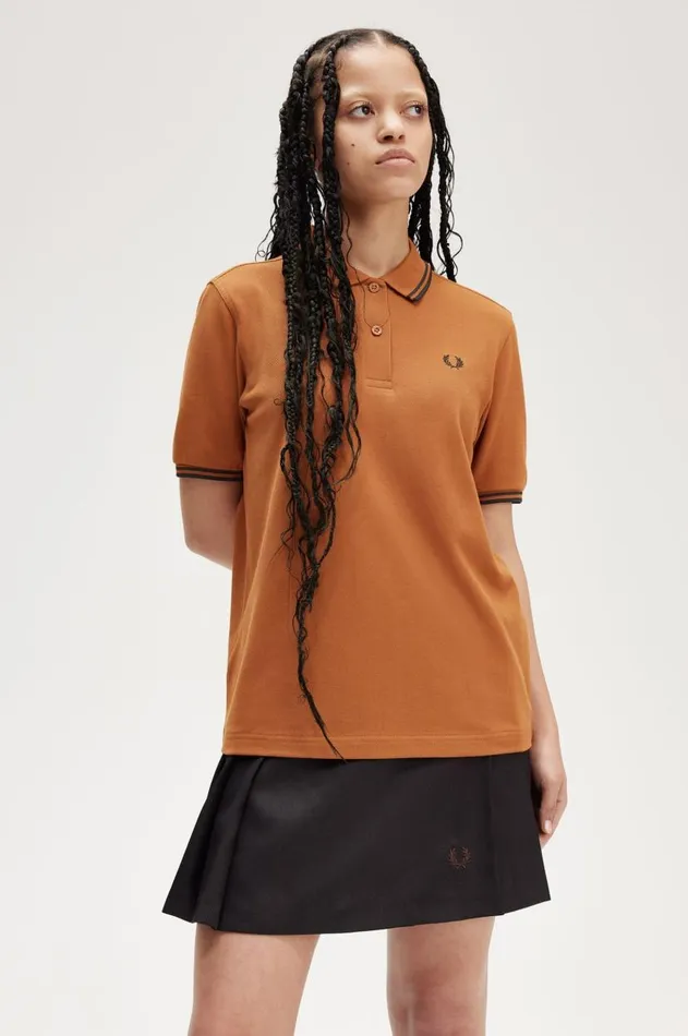 Women The Fred Perry Shirt Fred Perry G3600 Marmaladeblackblack
