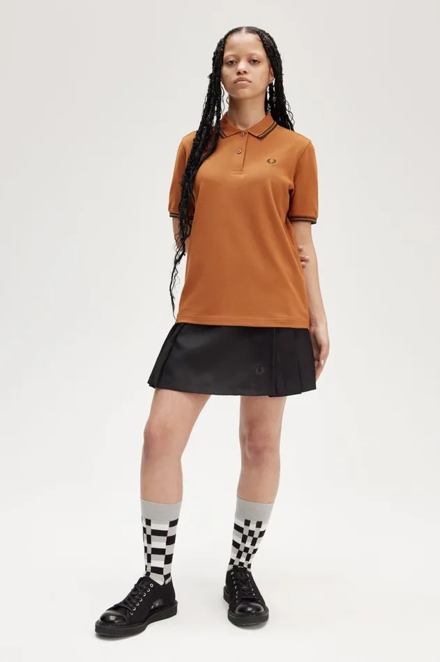 Women The Fred Perry Shirt Fred Perry G3600 Marmaladeblackblack