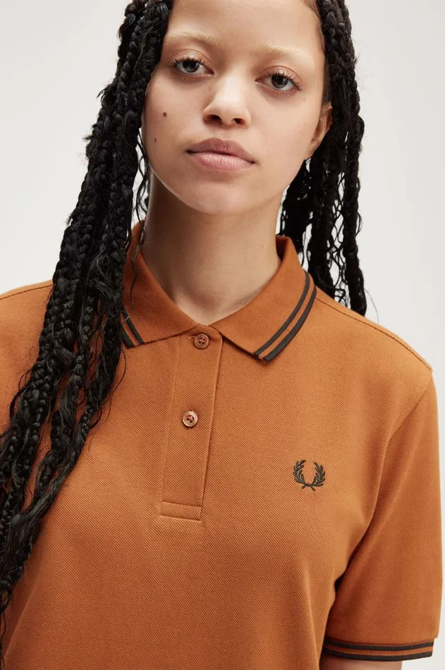 Women The Fred Perry Shirt Fred Perry G3600 Marmaladeblackblack